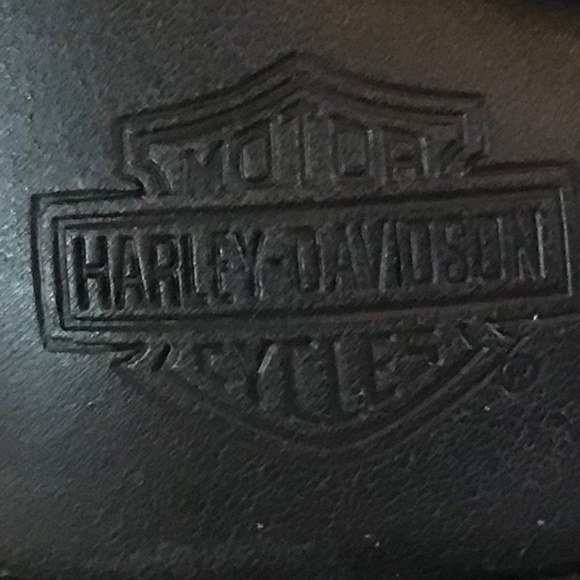 HARLEY DAVIDSON BLACK LEATHER ANKLE BOOTS - Picture 4 of 16